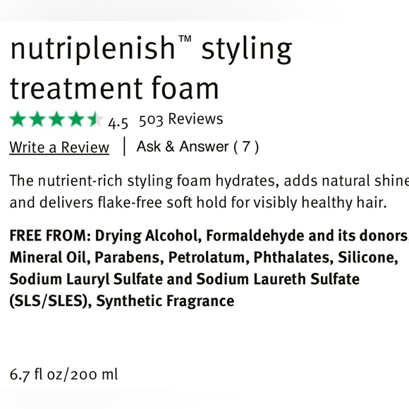 🛍️NEW AVEDA FULL nutriplenish styling treatment foam❤️FINAL SALE❤️ - Picture 3 of 11